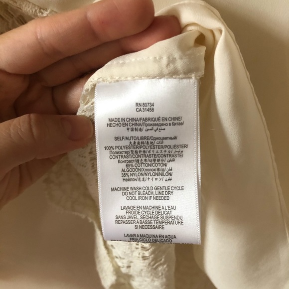 BCBGeneration Cream Lace Blouse - Picture 4 of 4